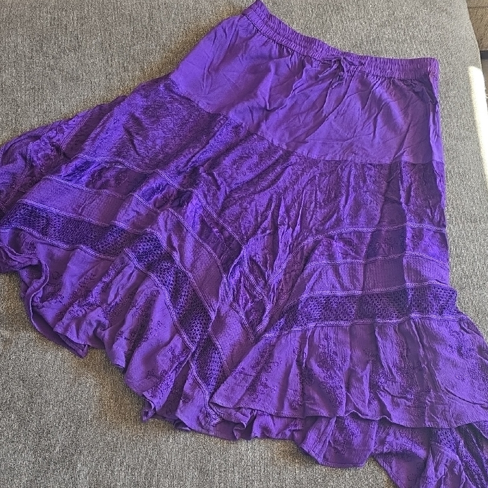 Maitai Deep Purple Asymmetrical Skirt